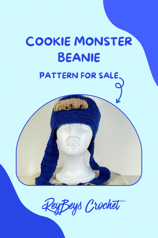 Crochet Cookie Monster Beanie Pattern